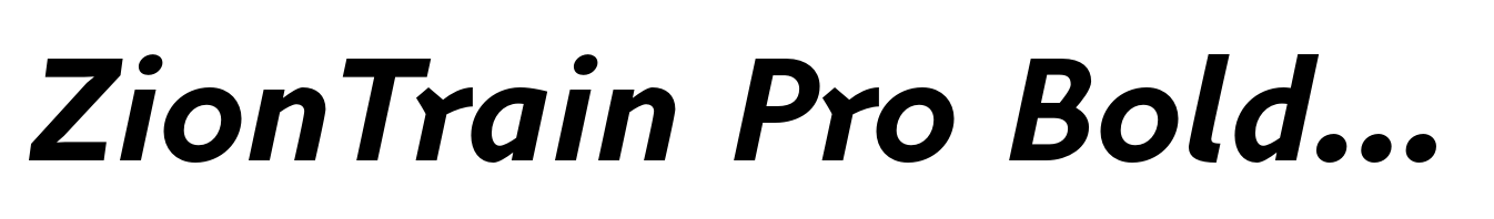 ZionTrain Pro Bold Italic